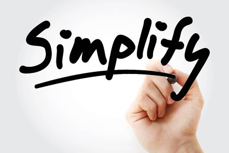 Simplify text with marker, business conceptの写真素材