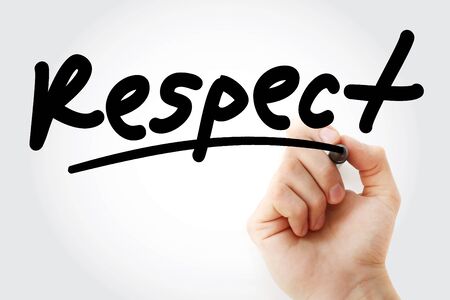 Respect text with marker, business conceptの写真素材