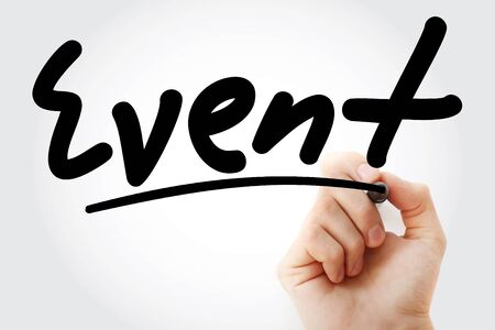 Event text with marker, business conceptの写真素材