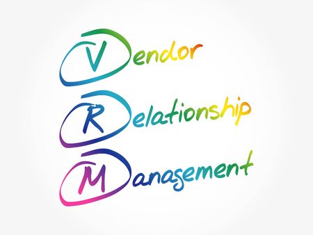 VRM - Vendor relationship management, acronym business conceptのイラスト素材