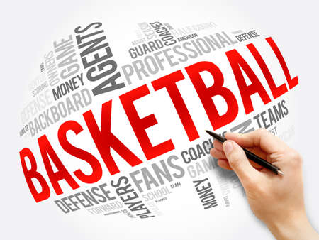 Basketball word cloud collage, sport concept backgroundの写真素材