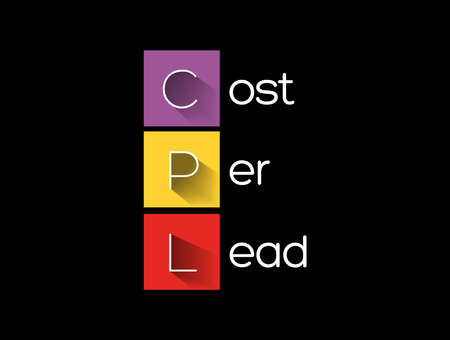 CPL - Cost Per Lead acronym, business concept backgroundのイラスト素材