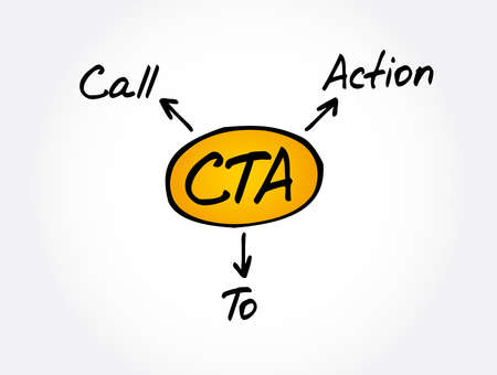 CTA - Call To Action acronym, business concept backgroundのイラスト素材