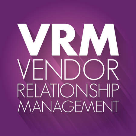 VRM - Vendor Relationship Management acronym, business concept backgroundのイラスト素材