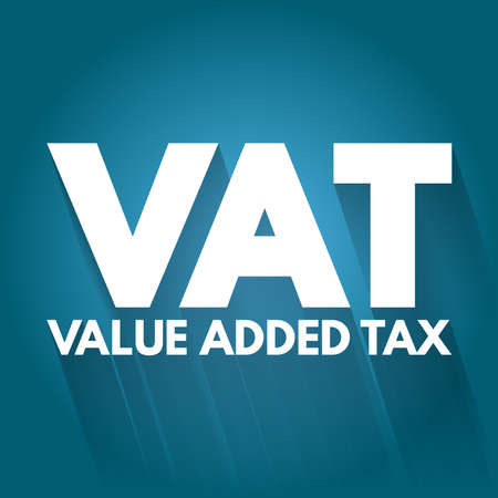 VAT - Value Added Tax acronym, business concept backgroundのイラスト素材
