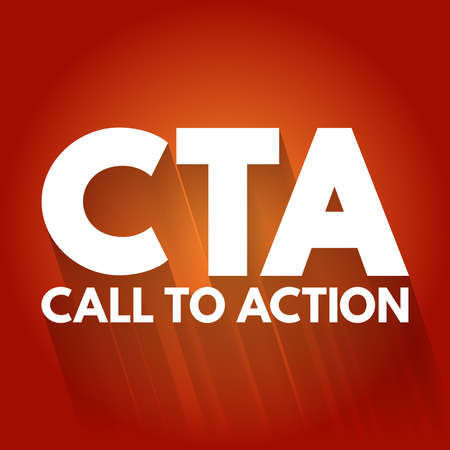 CTA - Call To Action acronym, business concept backgroundのイラスト素材