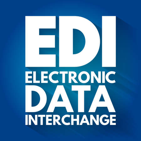 EDI - Electronic Data Interchange acronym, technology concept backgroundのイラスト素材