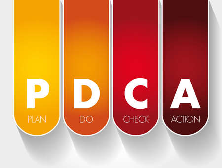 PDCA - Plan Do Check Action acronym, business concept backgroundのイラスト素材