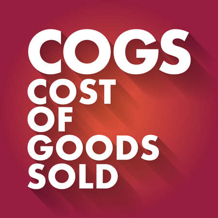 COGS - Cost of Goods Sold acronym, business concept backgroundのイラスト素材