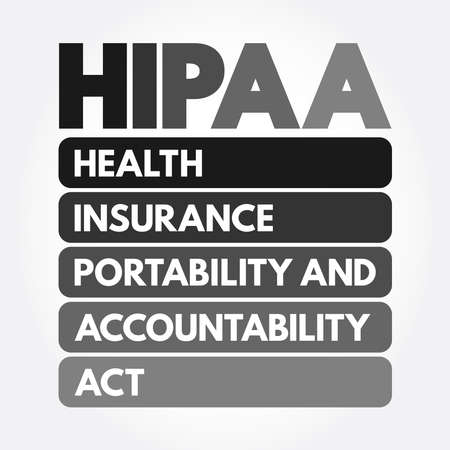 HIPAA - Health Insurance Portability and Accountability Act acronym, concept background