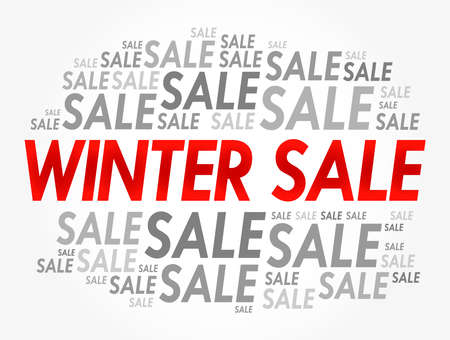 WINTER SALE words cloud, business concept background