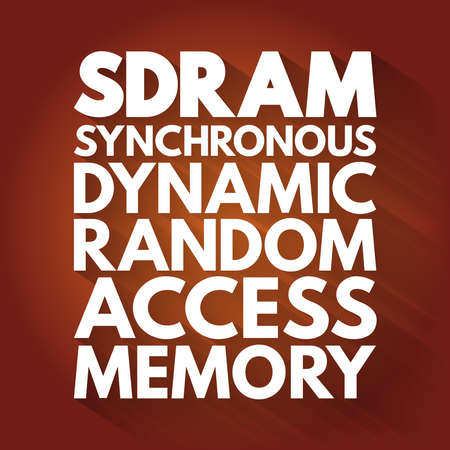 SDRAM - Synchronous Dynamic Random-Access Memory acronymのイラスト素材