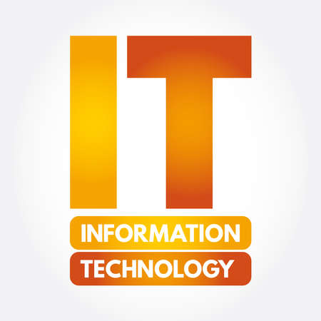 IT - Information Technology acronym, concept backgroundのイラスト素材