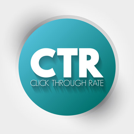 CTR - Click Through Rate acronym, business concept backgroundのイラスト素材