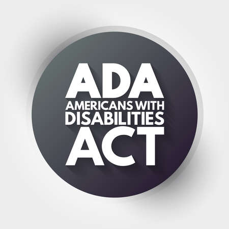 ADA - Americans with Disabilities Act acronym, concept backgroundのイラスト素材