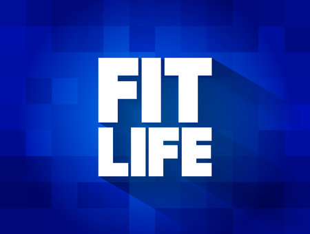 Fit Life text quote, concept backgroundのイラスト素材