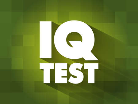 IQ Test text quote, concept backgroundのイラスト素材