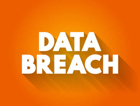 Data Breach text quote, technology concept backgroundのイラスト素材