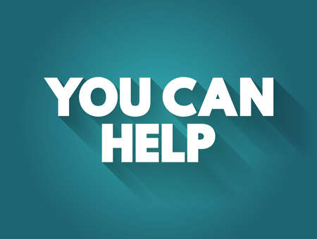 You Can Help text quote, concept backgroundのイラスト素材