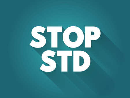 Stop STD (Sexually transmitted diseases) text quote, concept background