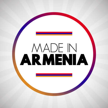 Made in Armenia text wallpaper, concept backgroundのイラスト素材