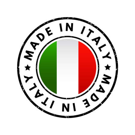 Made in Italy text emblem badge, concept backgroundのイラスト素材