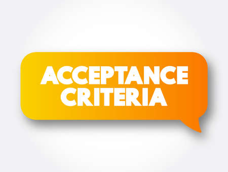 Acceptance Criteria text quote, concept backgroundのイラスト素材