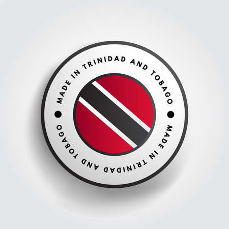 Made in Trinidad and Tobago text emblem stamp, concept backgroundのイラスト素材