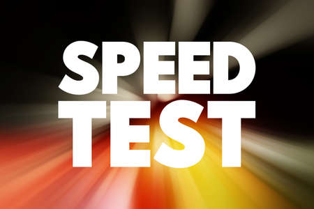 Speed Test text quote, concept background
