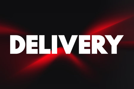 Delivery text quote, concept backgroundの写真素材