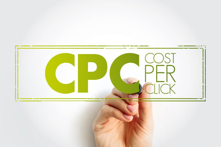 CPC - Cost Per Click acronym, business concept backgroundの写真素材