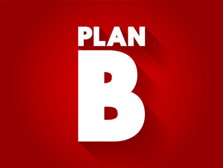 Plan B text concept for presentations and reportsのイラスト素材