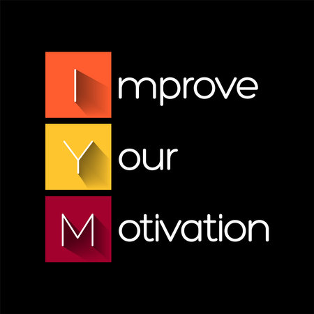 IYM - Improve Your Motivation acronym, concept backgroundのイラスト素材