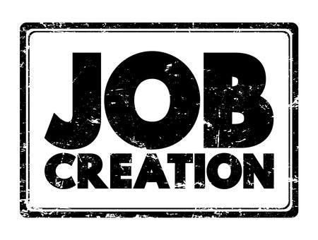 Job Creation text stamp, business concept backgroundのイラスト素材