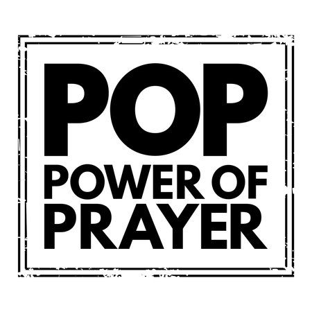 POP - Power Of Prayer acronym text stamp, concept backgroundのイラスト素材