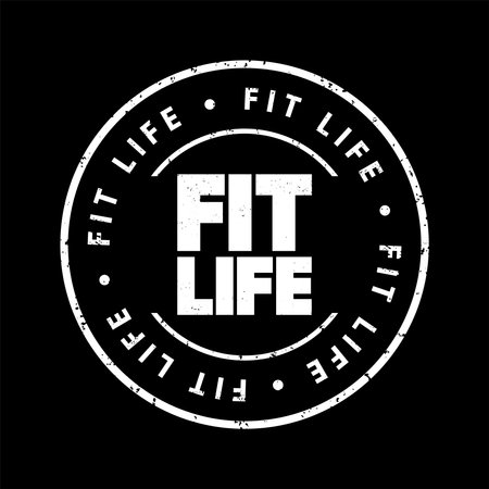 Fit Life text stamp, concept backgroundのイラスト素材
