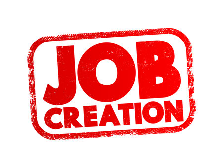 Job Creation text stamp, business concept backgroundのイラスト素材