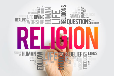 Religion word cloud collage, social concept backgroundの写真素材