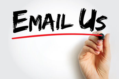 Email Us text quote, concept backgroundの写真素材