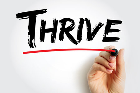 Thrive text quote, concept backgroundの写真素材