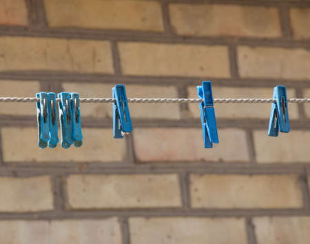 clothespins on a rope