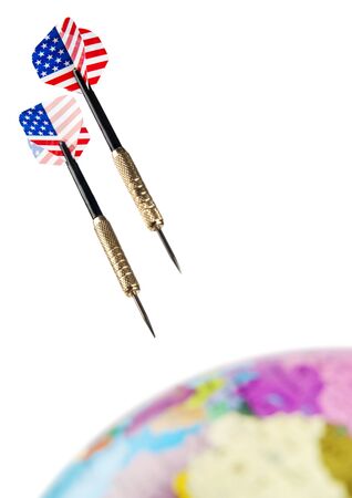 Darts with USA flag colorsの写真素材
