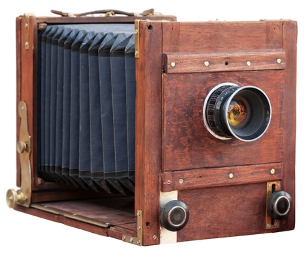 Vintage wooden camera