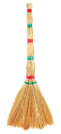 Broom isolated on whiteの写真素材