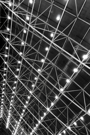 Ceiling with lamps textureの写真素材