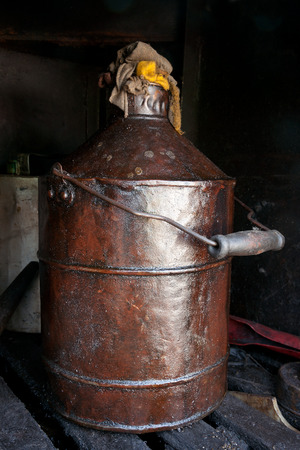 Old can with lubricantの写真素材