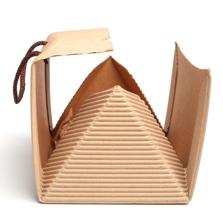 Bag (box) made of corrugated cardboardの写真素材