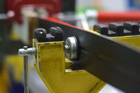 repair of skis in the workshop winterの写真素材