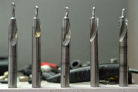 Set of drills for repair in workshop