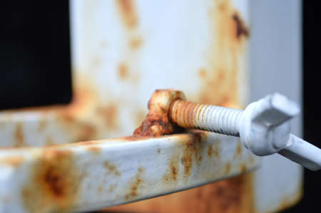 rust on the quay at close rangeの写真素材